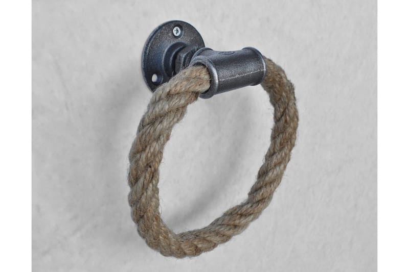 Evila Handdukshängare Rep - Svart - Hus & renovering - Kök & bad - Badrum - Badrumstillbehör - Handdukshållare