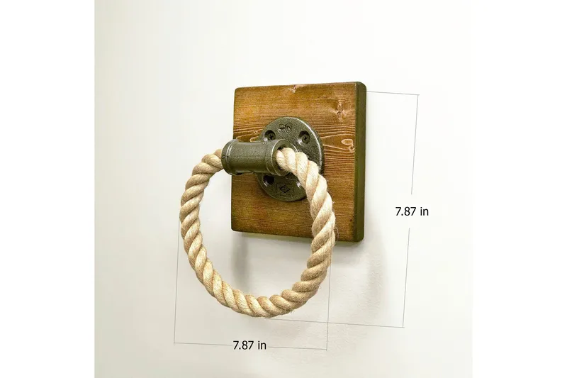 Evila Handdukshängare Rep/Trä - Svart|Brun - Hus & renovering - Kök & bad - Badrum - Badrumstillbehör - Handdukshållare