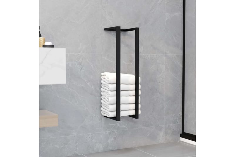 Handdukshängare 12,5x12,5x60 cm järn - Svart - Hus & renovering - Kök & bad - Badrum - Badrumstillbehör