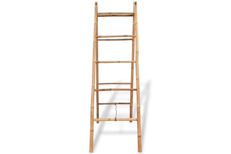 Dubbel handduksstege med 5 pinnar bambu 50x160 cm - Brun - Hus & renovering - Kök & bad - Badrum - Badrumstillbehör