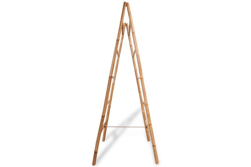 Dubbel handduksstege med 5 pinnar bambu 50x160 cm - Brun - Hus & renovering - Kök & bad - Badrum - Badrumstillbehör