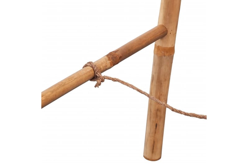 Dubbel handduksstege med 5 pinnar bambu 50x160 cm - Brun - Badrumstillbehör - Handduksstege - Handdukshängare