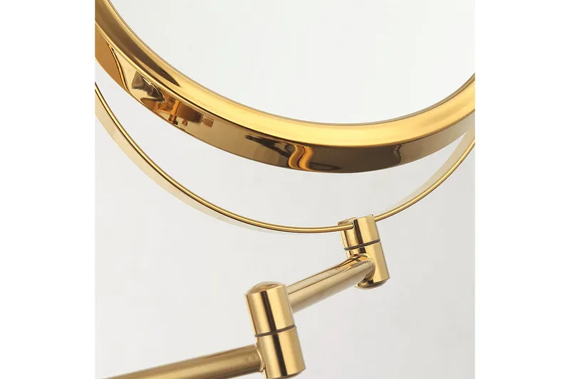Jessie Sminkspegel på arm med förstoring x cm Guld - Lyfco - Inredning - Speglar - Sminkspegel