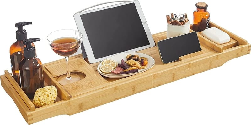 Okra badkarsbricka - Beige - Beige - Hus & renovering - Kök & bad - Badrum - Badrumstillbehör - Badkarshylla