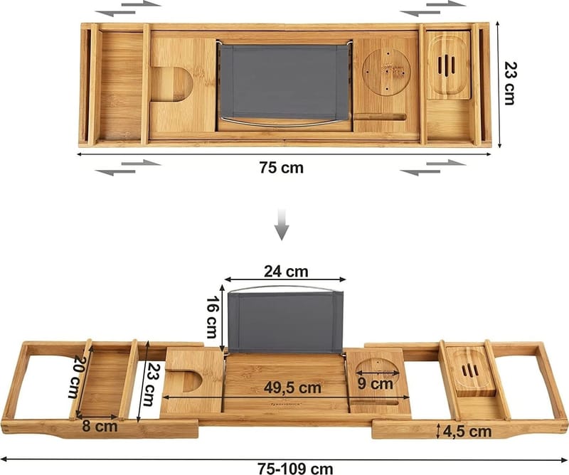 Okra badkarsbricka - Beige - Beige - Hus & renovering - Kök & bad - Badrum - Badrumstillbehör - Badkarshylla