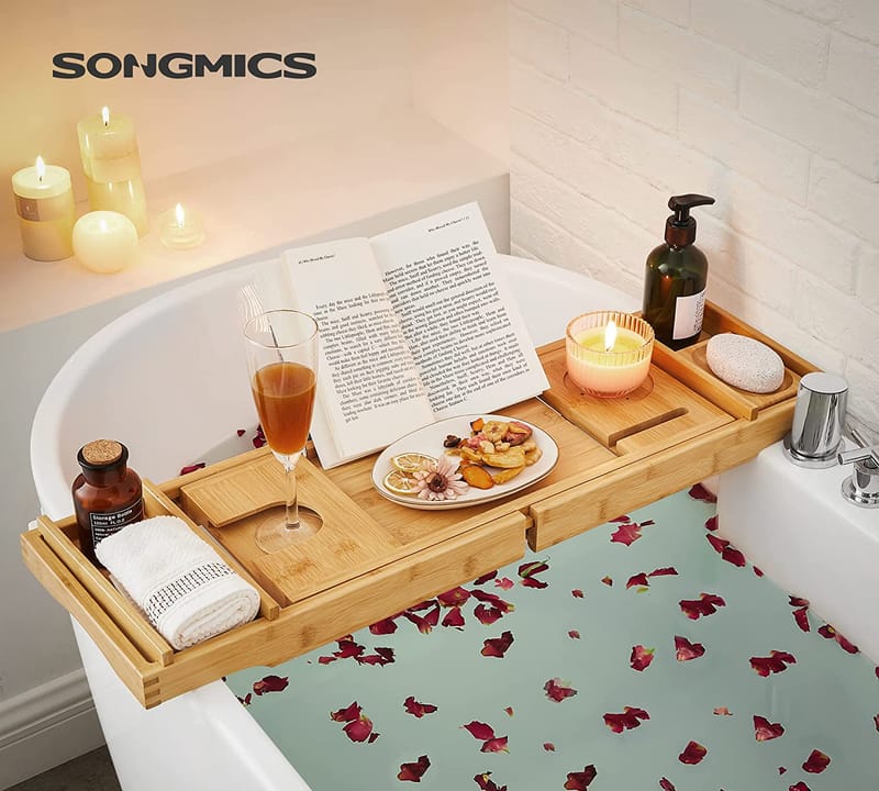 Okra badkarsbricka - Beige - Beige - Hus & renovering - Kök & bad - Badrum - Badrumstillbehör - Badkarshylla