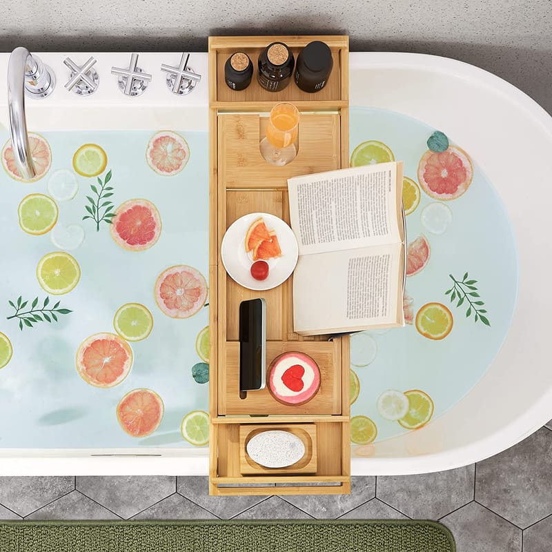 Okra badkarsbricka - Beige - Beige - Hus & renovering - Kök & bad - Badrum - Badrumstillbehör - Badkarshylla