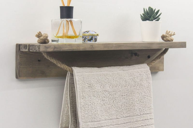 Raianna Handdukshållare 50 cm - Valnöt - Hus & renovering - Kök & bad - Badrum - Badrumstillbehör
