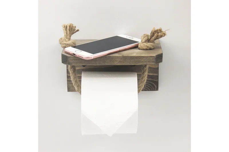 Caponetto Toalettpappershållare 17 cm - Valnöt - Hus & renovering - Kök & bad - Badrum - Badrumstillbehör - Toalettpappershållare