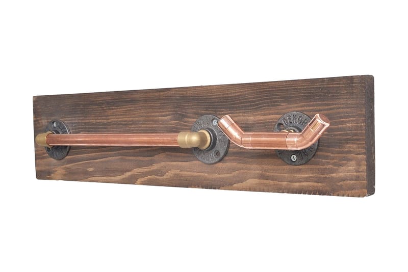 Grenade Toalettpappershållare 60 cm, Roséguld/Valnöt
