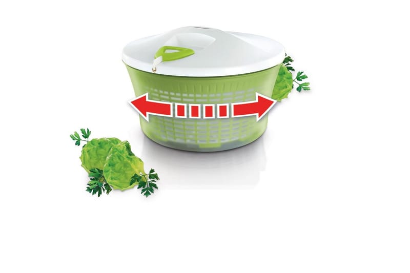 Leifheit Salladsslunga ComfortLine grön & vit 23200 - Badrumstillbehör - Toalettpappershållare