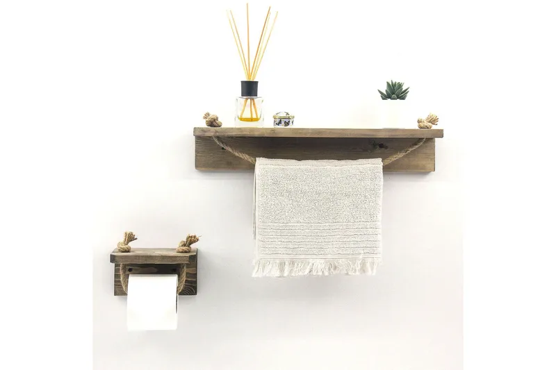 Shauntina Toalettpappershållare 17 cm - Valnöt - Hus & renovering - Kök & bad - Badrum - Badrumstillbehör - Toalettpappershållare