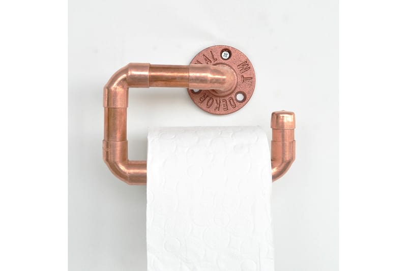 Toalettpappershållare 12x16 cm - Roséguld - Hus & renovering - Kök & bad - Badrum - Badrumstillbehör
