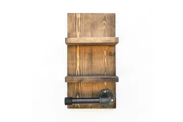 Toalettpappershållare - Valnöt/Mörkgrå - Hus & renovering - Kök & bad - Badrum - Badrumstillbehör