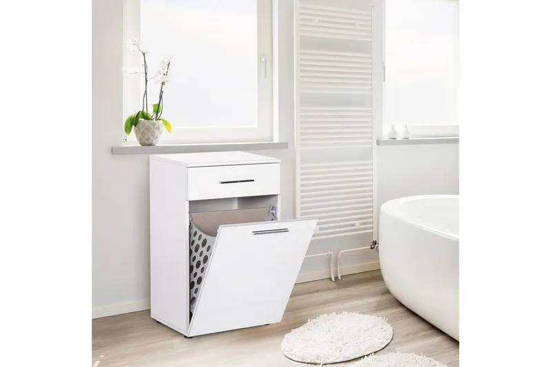 Tvättkorgsskåp 52x83 cm - Vit - Hus & renovering - Kök & bad - Badrum - Badrumstillbehör