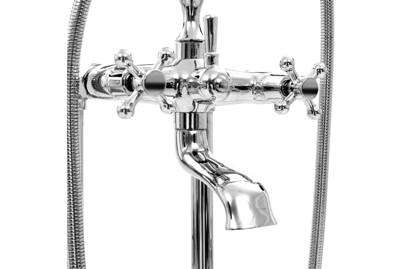 Fristående badkarsblandare rostfritt stål 99,5 cm silver - Silver - Hus & renovering - Kök & bad - Badrum - Blandare & vattenkran - Badkarsblandare