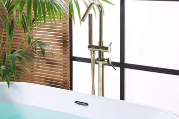 Greshult Badkarsblandare Fristående - Guld - Hus & renovering - Kök & bad - Badrum - Blandare & vattenkran - Badkarsblandare
