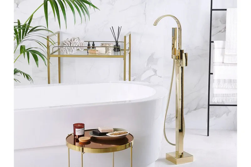 Ribbonette Badkarsblandare Fristående - Guld - Hus & renovering - Kök & bad - Badrum - Blandare & vattenkran - Badkarsblandare