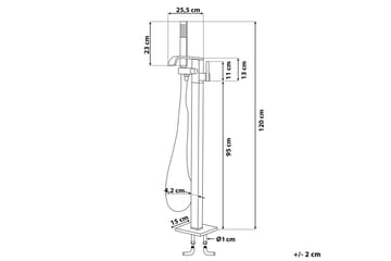 Stojby Badkarsblandare Fristående - Svart - Hus & renovering - Kök & bad - Badrum - Blandare & vattenkran - Badkarsblandare