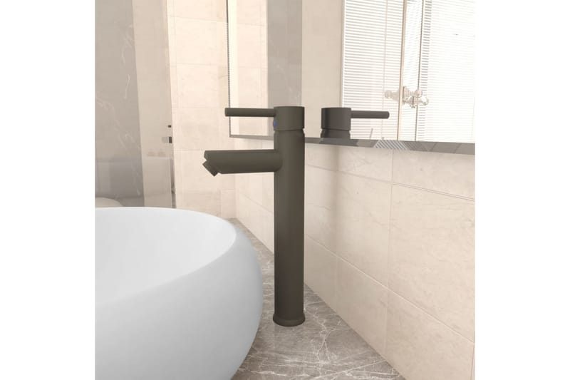 Badrumsblandare grå 12x30 cm - be Basic - Hus & renovering - Kök & bad - Badrum - Blandare & vattenkran - Tvättställsblandare