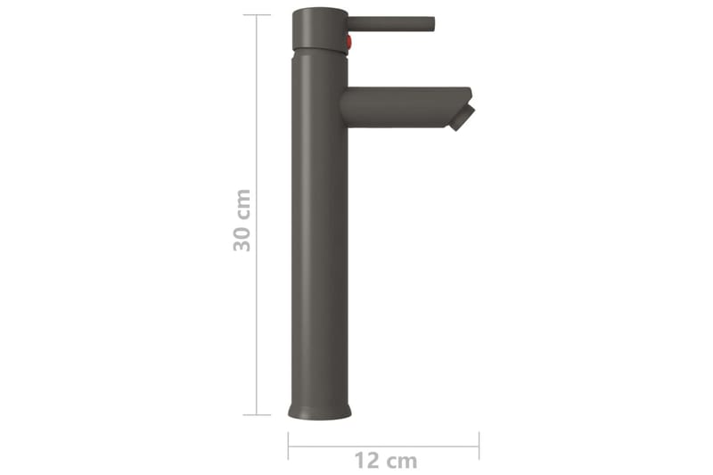 Badrumsblandare grå 12x30 cm - be Basic - Hus & renovering - Kök & bad - Badrum - Blandare & vattenkran - Tvättställsblandare