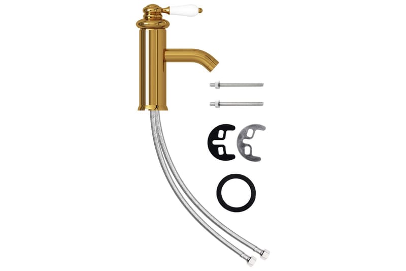 Badrumsblandare guld 130x180 mm - be Basic - Hus & renovering - Kök & bad - Badrum - Blandare & vattenkran - Tvättställsblandare