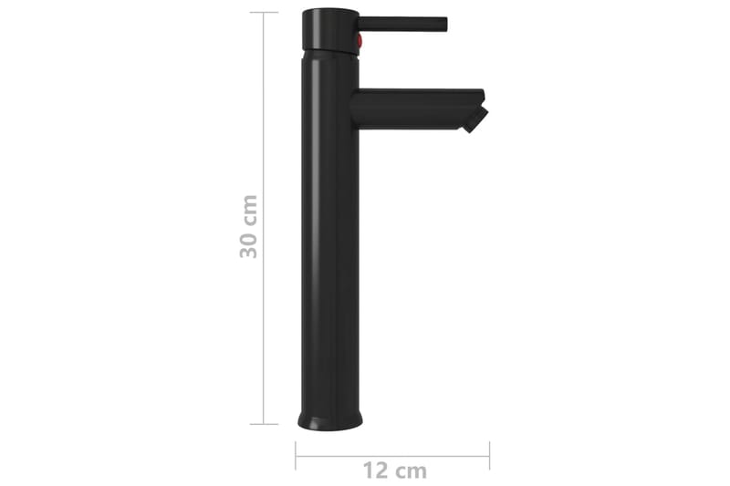 Badrumsblandare nickel 12x30 cm - be Basic - Tvättställsblandare