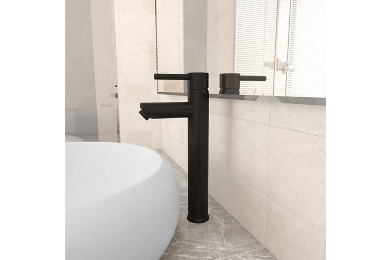 Badrumsblandare nickel 12x30 cm - be Basic - Hus & renovering - Kök & bad - Badrum - Blandare & vattenkran - Tvättställsblandare