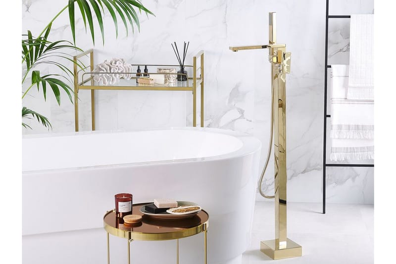 Dellana Badkarsblandare Fristående - Guld - Hus & renovering - Kök & bad - Badrum - Blandare & vattenkran - Golvblandare