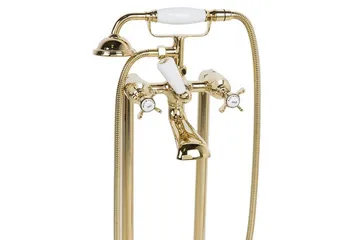 Hebbe Badkarsblandare 27 cm - Guld - Hus & renovering - Kök & bad - Badrum - Blandare & vattenkran - Golvblandare