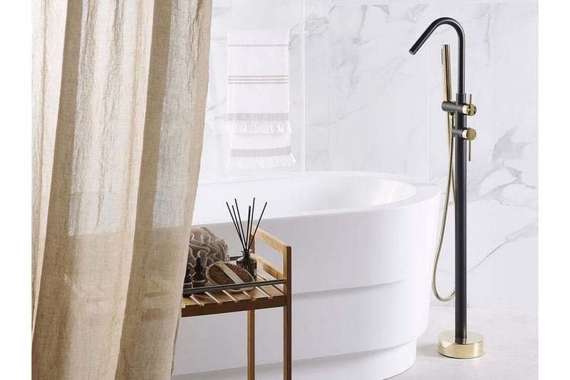 Sulaco Badkarsblandare Fristående - Matt Svart/Guld - Hus & renovering - Kök & bad - Badrum - Blandare & vattenkran - Golvblandare