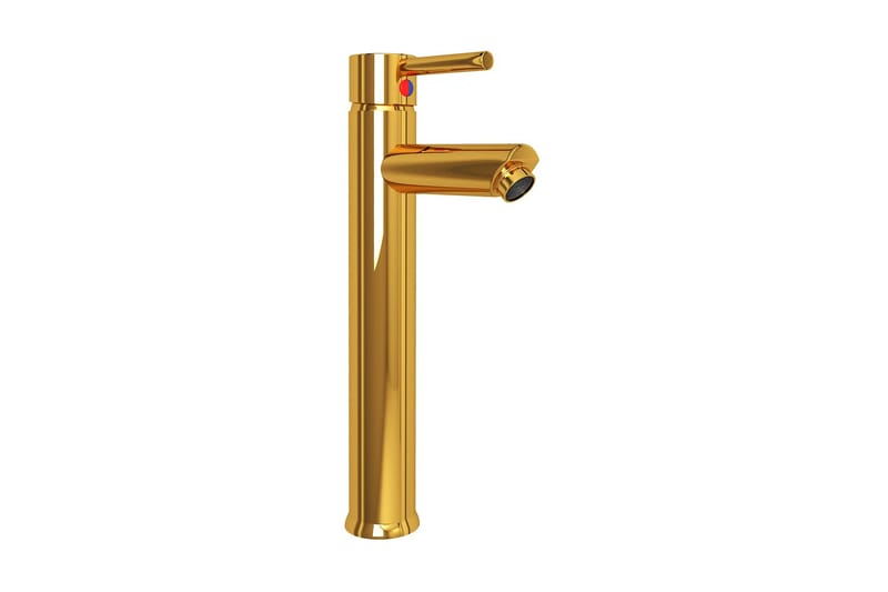 Badrumsblandare guld 12x30 cm - be Basic - Hus & renovering - Kök & bad - Badrum - Blandare & vattenkran - Tvättställsblandare