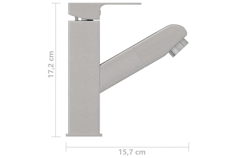 Badrumsblandare med utdragbar pip silver 157x172 mm - Gul - Tvättställsblandare