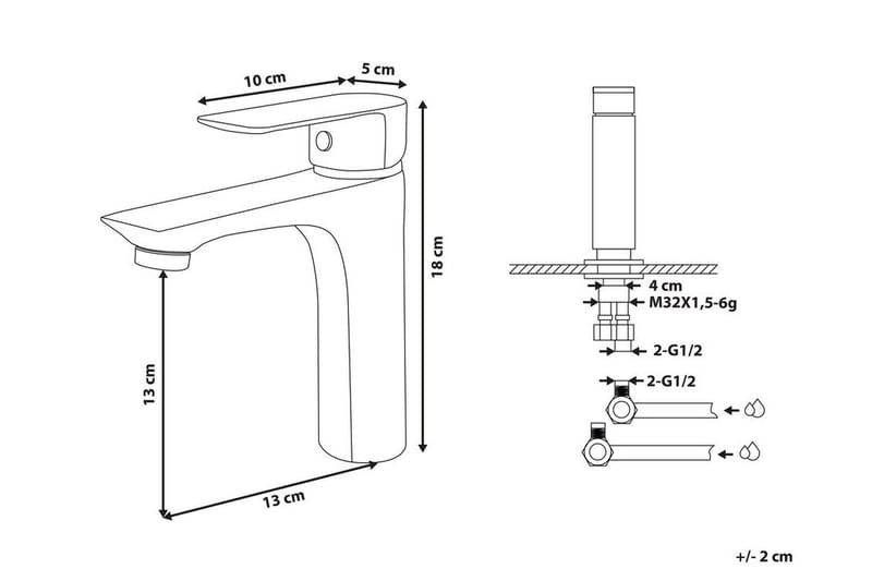 Berloi Tvättställsblandare - Guld - Hus & renovering - Kök & bad - Badrum - Blandare & vattenkran - Tvättställsblandare