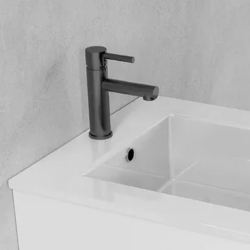 Tvättställsblandare i mässing | Mila - Svart - Hus & renovering - Kök & bad - Badrum - Blandare & vattenkran - Tvättställsblandare
