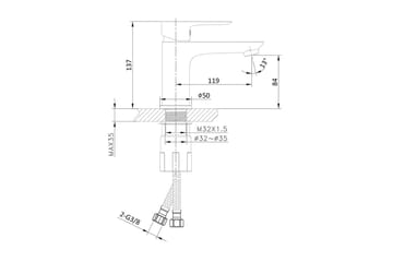 Pärla Tvättställsblandare - Hus & renovering - Kök & bad - Badrum - Blandare & vattenkran - Tvättställsblandare