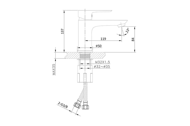 Pärla Tvättställsblandare - Hus & renovering - Kök & bad - Badrum - Blandare & vattenkran - Tvättställsblandare