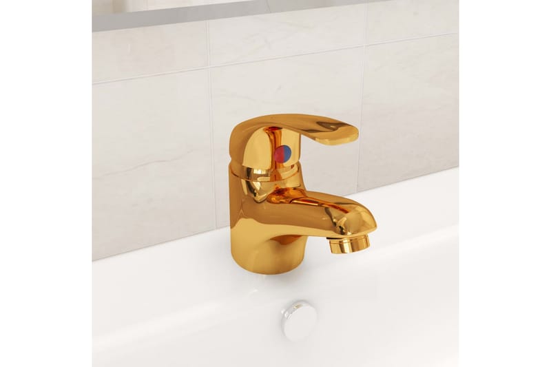 Tvättställsblandare guld 13x10 cm - Guld - Hus & renovering - Kök & bad - Badrum - Blandare & vattenkran - Tvättställsblandare