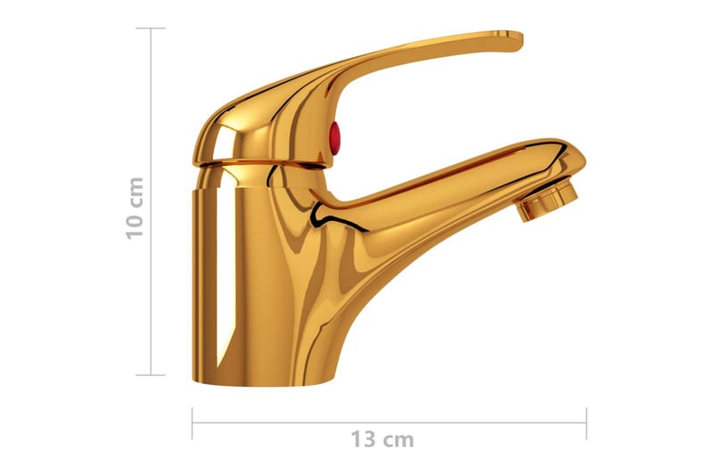 Tvättställsblandare guld 13x10 cm - Guld - Hus & renovering - Kök & bad - Badrum - Blandare & vattenkran - Tvättställsblandare