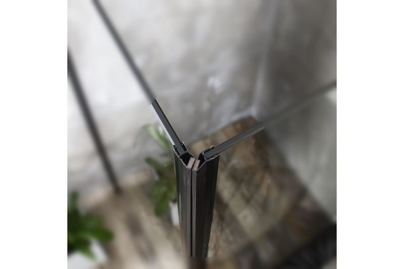 Bathlife Mångsidig Duschhörn Rak V ägg | Rak Dörr Svart - Svart|Transparent - Hus & renovering - Kök & bad - Badrum - Duschar