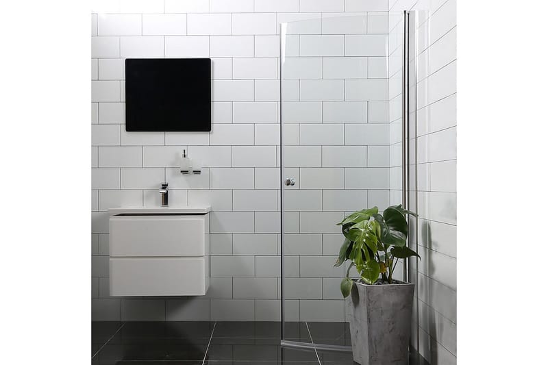 Bathlife Mångsidig Duschdörr 45° Dörr 70x70 cm, Silver/Klarglas