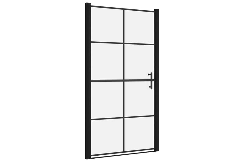 Duschdörr härdat glas 100x178 cm svart - Hus & renovering - Kök & bad - Badrum - Duschar