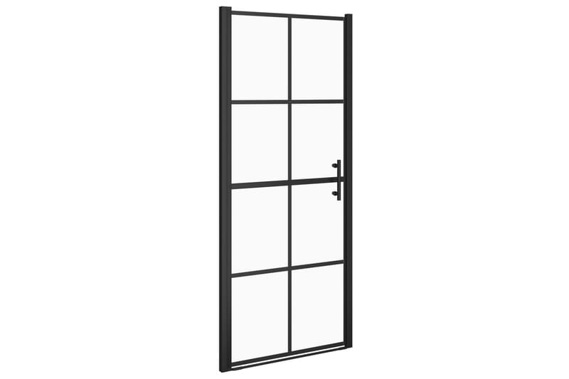 Duschdörr härdat glas 81x195 cm svart - Hus & renovering - Kök & bad - Badrum - Duschar