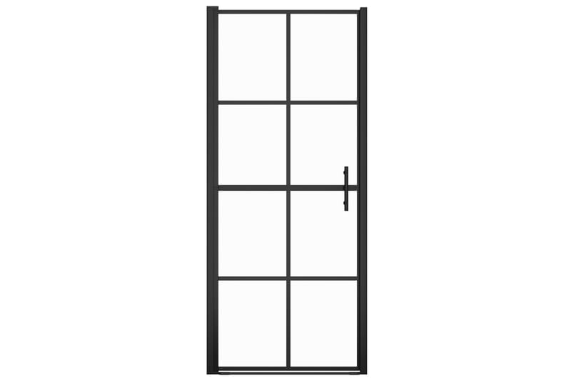 Duschdörr härdat glas 81x195 cm svart - Hus & renovering - Kök & bad - Badrum - Duschar