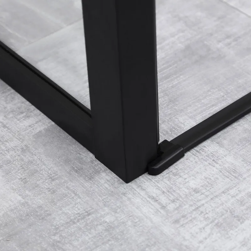 Duschhörna 100x100x200cm | 6mm säkerhetsglas | Svarta profiler - Hus & renovering - Kök & bad - Badrum - Duschar - Duschväggar