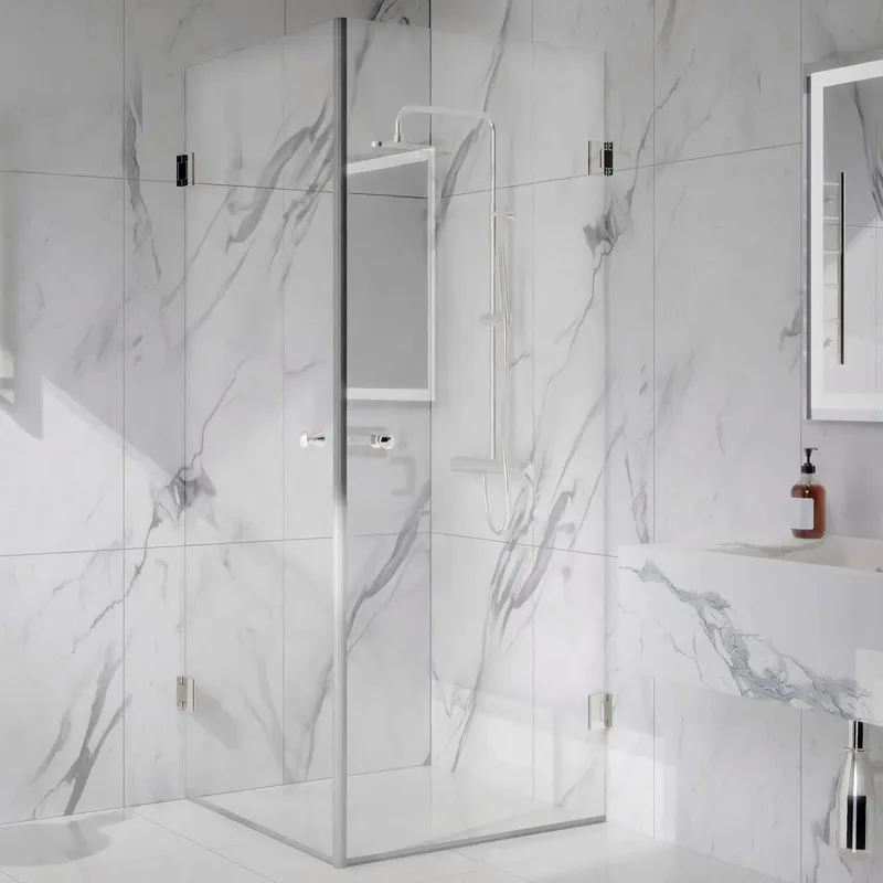Duschhörna 90x90cm | Säkerhetsglas & högblanka detaljer | Silva - Krom, undefined