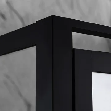 Duschhörna fyrkantig 90x90x200 - svart glas - Hus & renovering - Kök & bad - Badrum - Duschar - Duschväggar