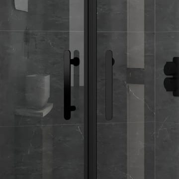 Duschhörna rundad 80x100x200 - svart glas - Hus & renovering - Kök & bad - Badrum - Duschar - Duschväggar