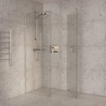 Duschhörna/duschväggar 80x80x210cm | Klarglas med kromdetaljer | Avery - Hus & renovering - Kök & bad - Badrum - Duschar - Duschväggar