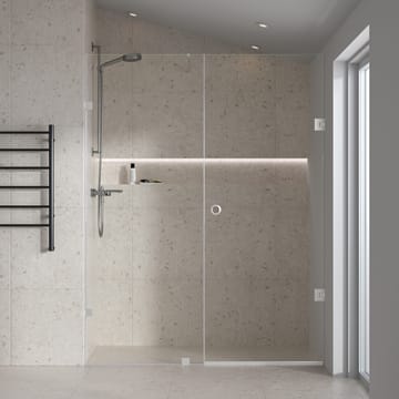 Duschhörna/duschväggar 80x80x210cm | Klarglas med kromdetaljer | Avery - Hus & renovering - Kök & bad - Badrum - Duschar - Duschväggar
